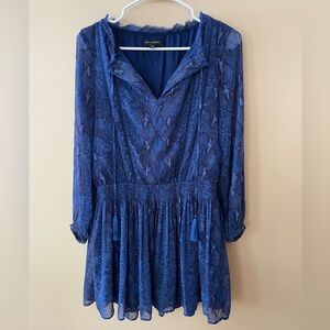 Banana Republic blue snakeskin dress